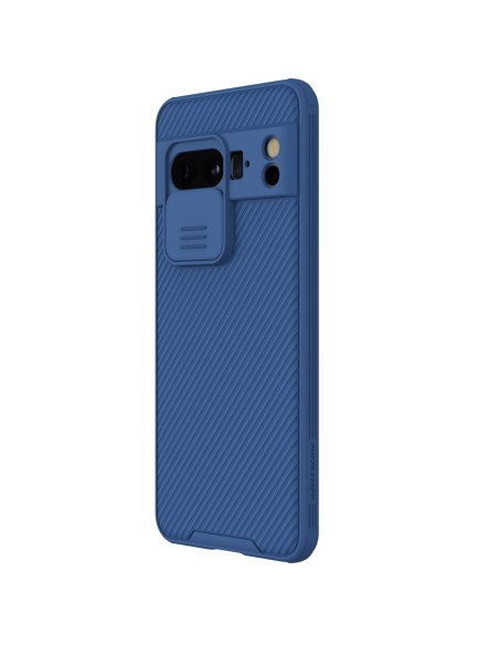 Nillkin CamShield Pro dėklas su fotoaparato dangteliu, skirtas Google Pixel 8 Pro – mėlynas Nillkin CamShield Pro dėklas su fotoaparato dangteliu, skirtas Google Pixel 8 Pro – mėlynas