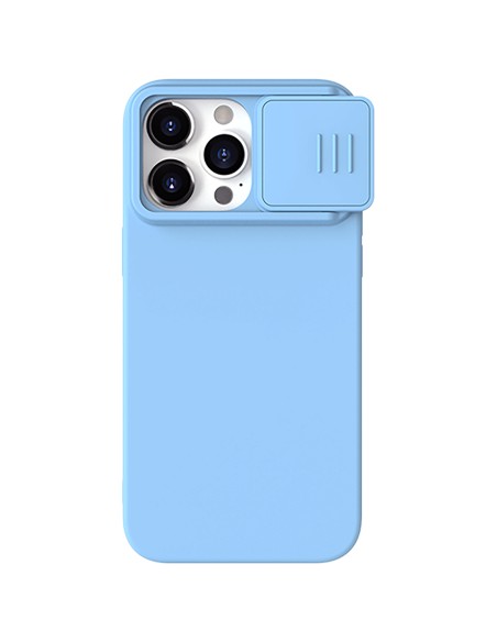 Nillkin CamShield šilkinis silikoninis dėklas, skirtas iPhone 15 Pro su fotoaparato apsauga – mėlynas Nillkin CamShield šilkinis silikoninis dėklas, skirtas iPhone 15 Pro su fotoaparato apsauga – mėlynas