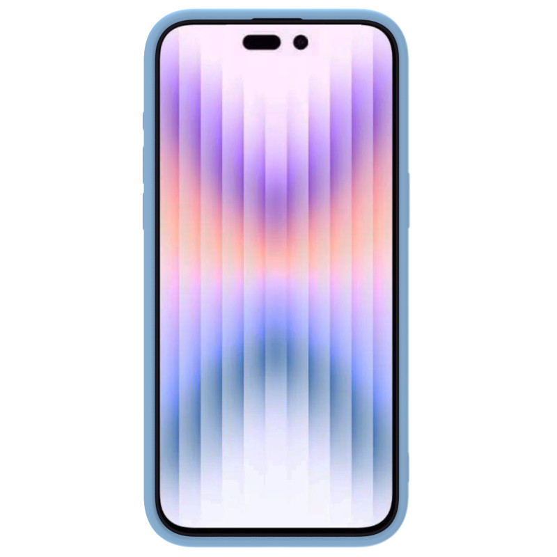 Nillkin CamShield šilkinis silikoninis dėklas, skirtas iPhone 15 Pro su fotoaparato apsauga – mėlynas
