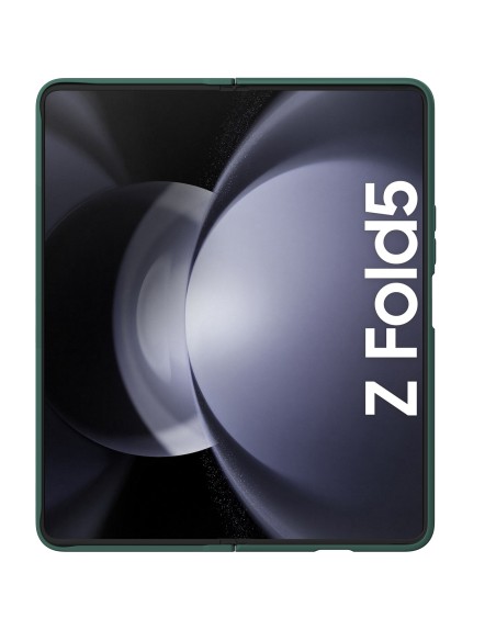 Nillkin CamShield šilkinis silikoninis dėklas, skirtas Samsung Galaxy Z Fold 5 su fotoaparato apsauga – tamsiai žalia