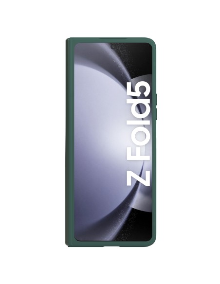 Nillkin CamShield šilkinis silikoninis dėklas, skirtas Samsung Galaxy Z Fold 5 su fotoaparato apsauga – tamsiai žalia