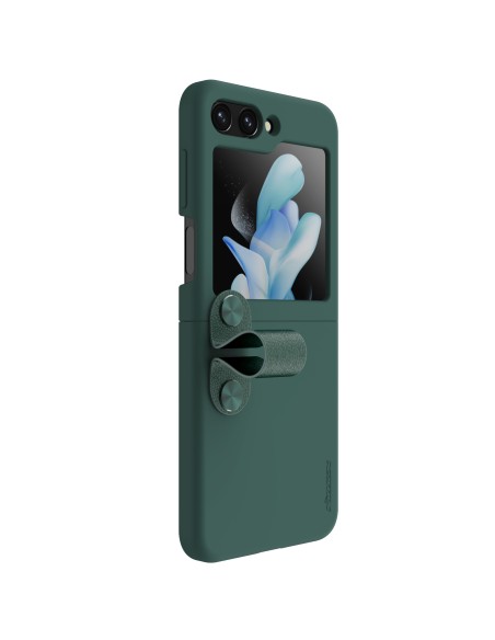 Nillkin Flex Flip dėklas su pakabuku ir stovu Samsung Galaxy Z Flip 5 - žalias Nillkin Flex Flip dėklas su pakabuku ir stovu Samsung Galaxy Z Flip 5 - žalias