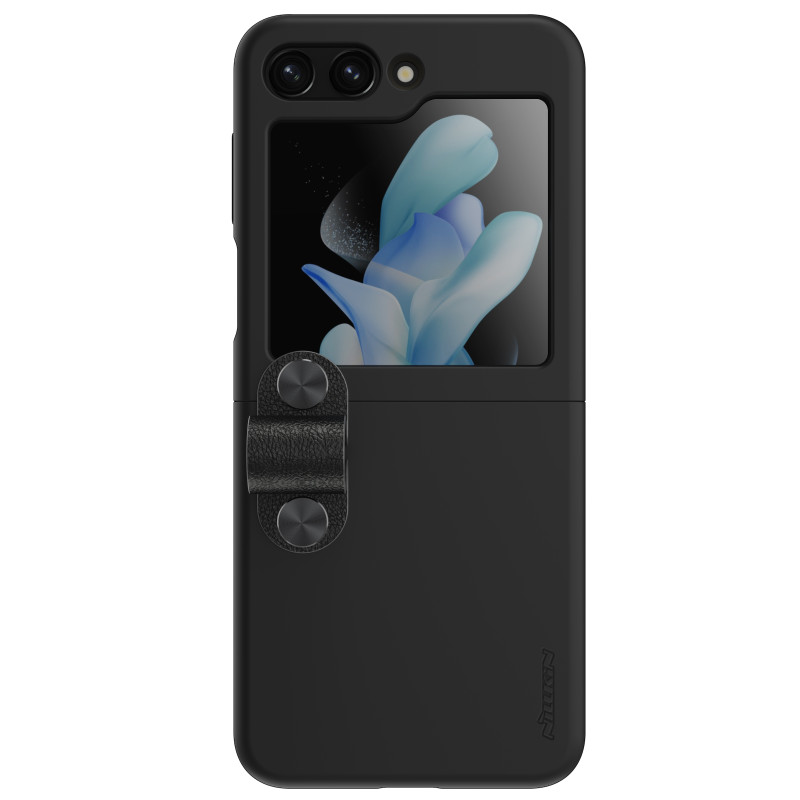 Nillkin Flex Flip dėklas su pakabuku ir stovu Samsung Galaxy Z Flip 5 - juodas Nillkin Flex Flip dėklas su pakabuku ir stovu Samsung Galaxy Z Flip 5 - juodas