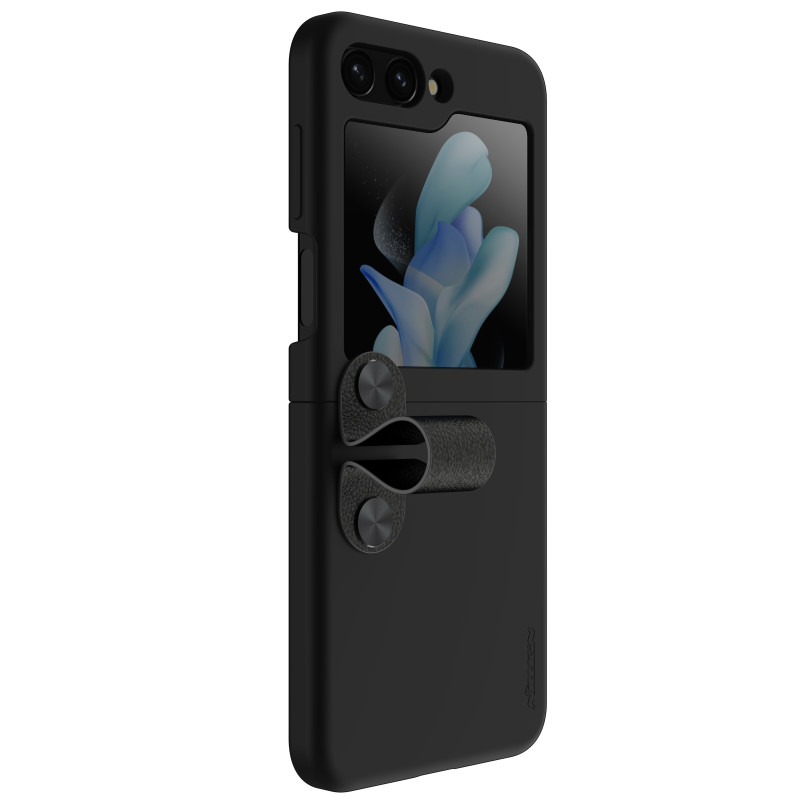 Nillkin Flex Flip dėklas su pakabuku ir stovu Samsung Galaxy Z Flip 5 - juodas