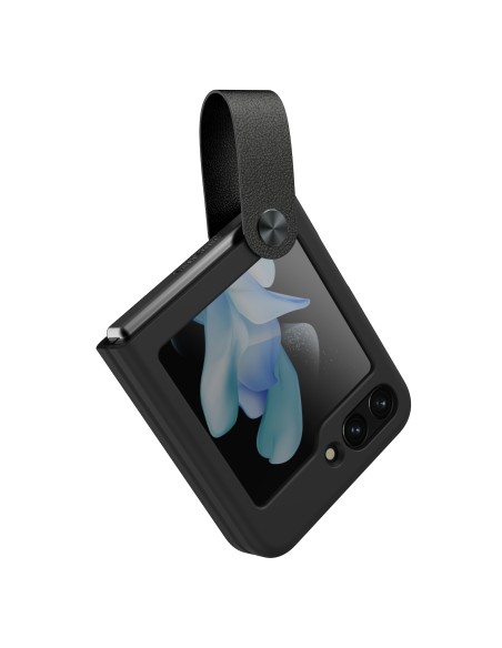 Nillkin Flex Flip dėklas su pakabuku ir stovu Samsung Galaxy Z Flip 5 - juodas Nillkin Flex Flip dėklas su pakabuku ir stovu Samsung Galaxy Z Flip 5 - juodas