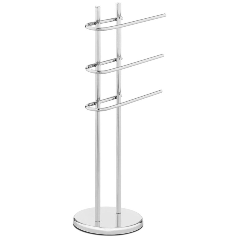 Laisvai pastatoma grindų rankšluosčių kabykla 3 rankšluosčiams CHROME STEEL Laisvai pastatoma grindų rankšluosčių kabykla 3 rankšluosčiams CHROME STEEL