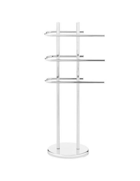 Laisvai pastatoma grindų rankšluosčių kabykla 3 rankšluosčiams CHROME STEEL Laisvai pastatoma grindų rankšluosčių kabykla 3 rankšluosčiams CHROME STEEL