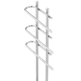 Laisvai pastatoma grindų rankšluosčių kabykla 3 rankšluosčiams CHROME STEEL
