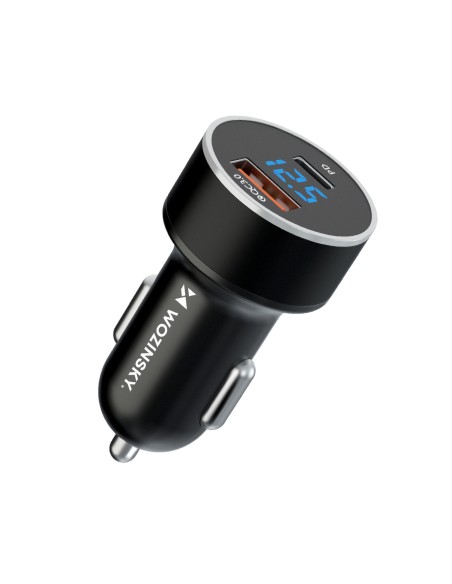 Wozinsky WDCCAC USB-C USB-A 36W automobilinis įkroviklis - juodas