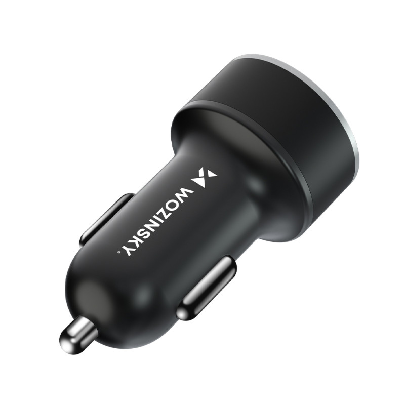 Wozinsky WDCCAC USB-C USB-A 36W automobilinis įkroviklis - juodas