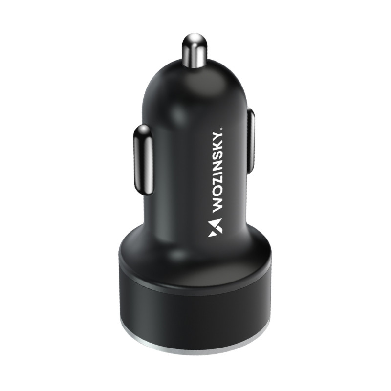 Wozinsky WDCCAC USB-C USB-A 36W automobilinis įkroviklis - juodas