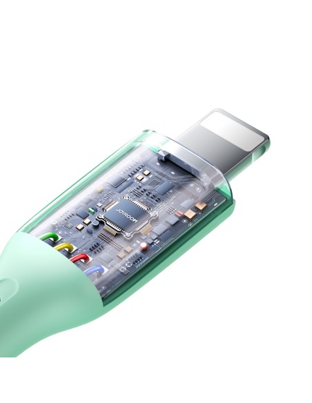 Joyroom Multi-Color Series SA34-AL3 USB-A / Lightning 3A kabelis 1m - baltas Joyroom Multi-Color Series SA34-AL3 USB-A / Lightning 3A kabelis 1m - baltas