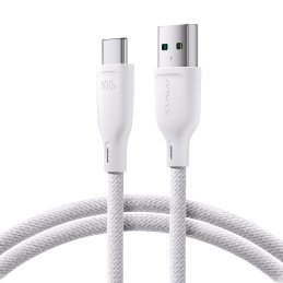 „Joyroom“ kelių spalvų serija SA34-AC6 USB-A / USB-C laidas, 100 W greitas perdavimas, 1 m – baltas