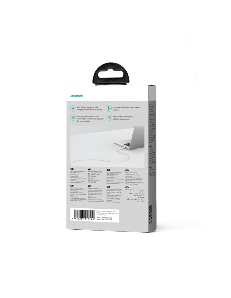 Joyroom SA34-CC3 USB-C – USB-C PD laidas 60W 480Mb/ s 1m – baltas Joyroom SA34-CC3 USB-C – USB-C PD laidas 60W 480Mb/ s 1m – baltas