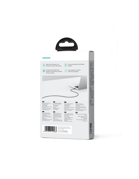 Joyroom SA34-CC3 USB-C - USB-C PD laidas 60W 480Mb/ s 1m - juodas Joyroom SA34-CC3 USB-C - USB-C PD laidas 60W 480Mb/ s 1m - juodas