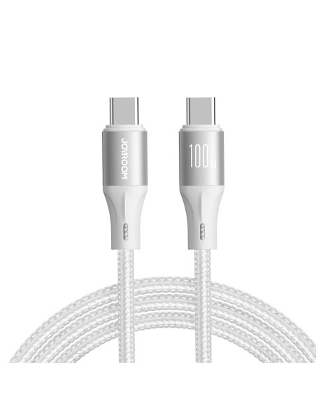 Joyroom Light-Speed Series SA25-CC5 100 W USB-C / USB-C laidas 1,2 m - baltas Joyroom Light-Speed Series SA25-CC5 100 W USB-C / USB-C laidas 1,2 m - baltas