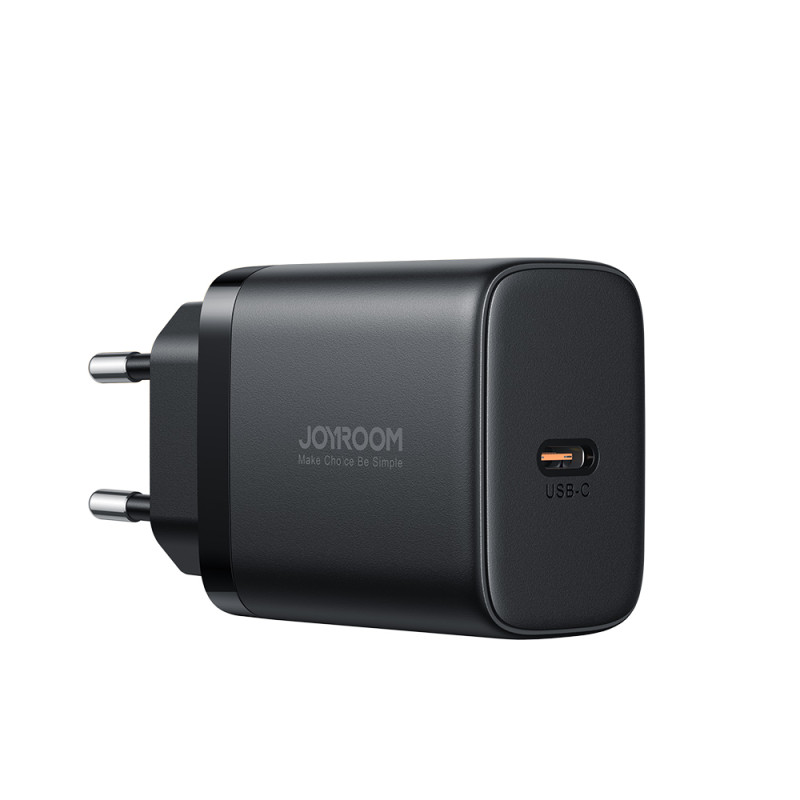 Joyroom JR-TCF11 greitas įkroviklis iki 25W + USB-C / USB-C laidas 1m - juodas