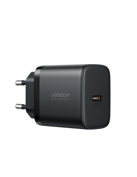 Joyroom JR-TCF11 greitas įkroviklis iki 25W + USB-C / USB-C laidas 1m - juodas Joyroom JR-TCF11 greitas įkroviklis iki 25W + USB-C / USB-C laidas 1m - juodas