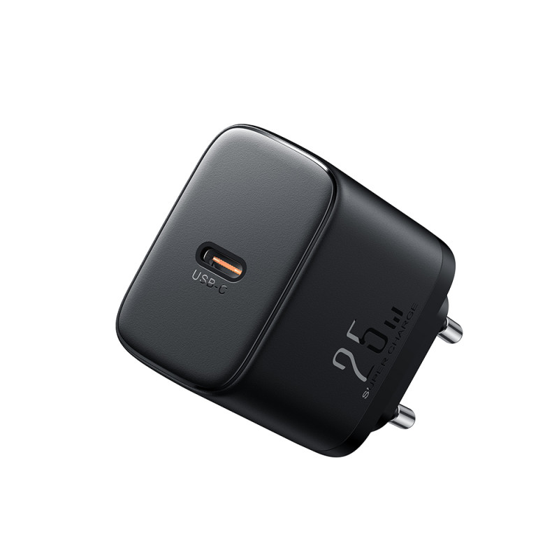 Joyroom JR-TCF11 greitas įkroviklis iki 25W + USB-C / USB-C laidas 1m - juodas