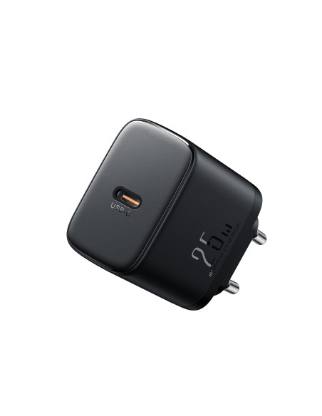 Joyroom JR-TCF11 greitas įkroviklis iki 25W + USB-C / USB-C laidas 1m - juodas Joyroom JR-TCF11 greitas įkroviklis iki 25W + USB-C / USB-C laidas 1m - juodas