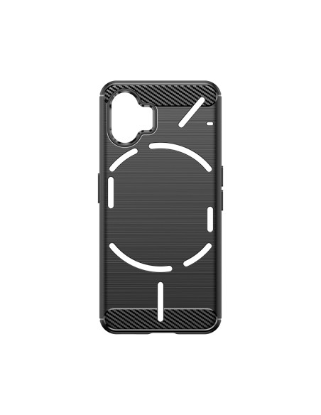 Carbon Case silikoninis dėklas, skirtas Nothing Phone 2 - juodas