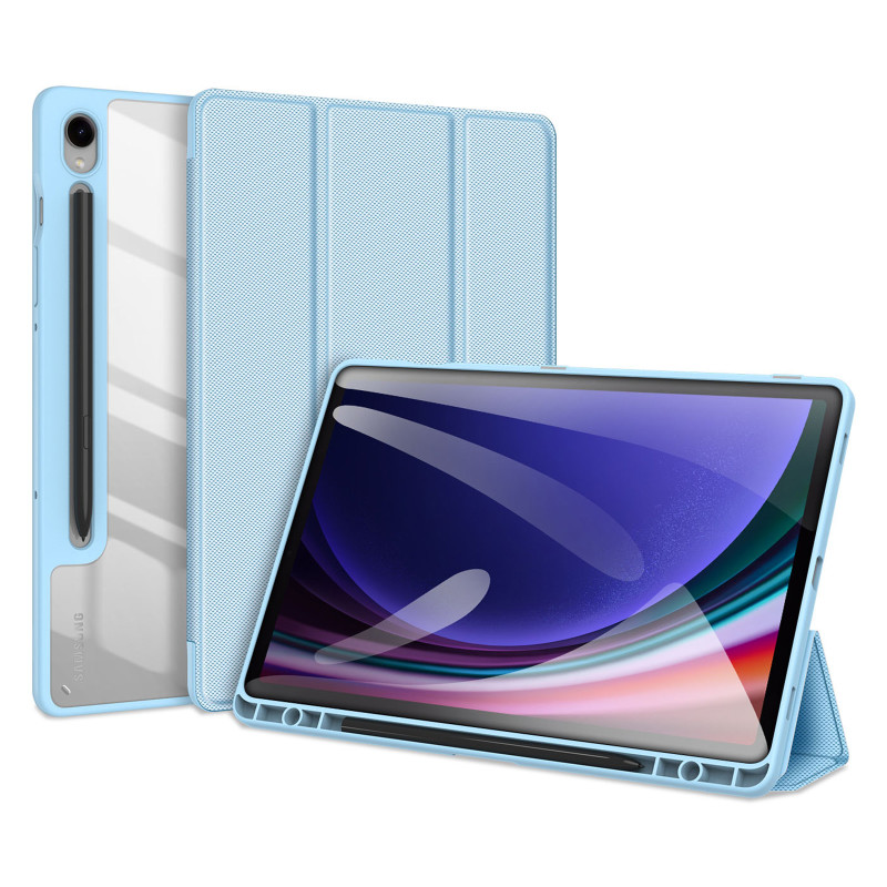 Dux Ducis Toby dėklas su atverčiamu stovu Samsung Galaxy Tab S9 FE - mėlynas