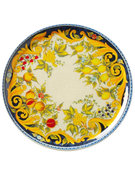 Porcelianinė picos lėkštė patvari Blackboard Napoli diam. 33 cm - RINKINYS iš 6 vnt.