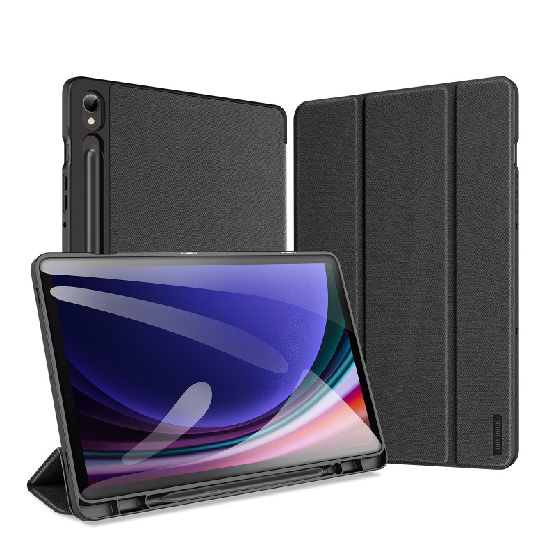 Dux Ducis Domo Samsung Galaxy Tab S9 FE dėklas su stovu - juodas