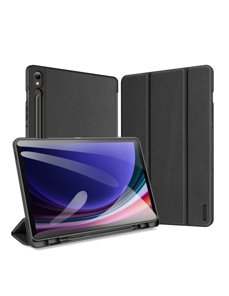 Dux Ducis Domo Samsung Galaxy Tab S9 FE dėklas su stovu - juodas Dux Ducis Domo Samsung Galaxy Tab S9 FE dėklas su stovu - juodas