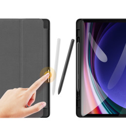 Dux Ducis Domo Samsung Galaxy Tab S9 FE dėklas su stovu - juodas