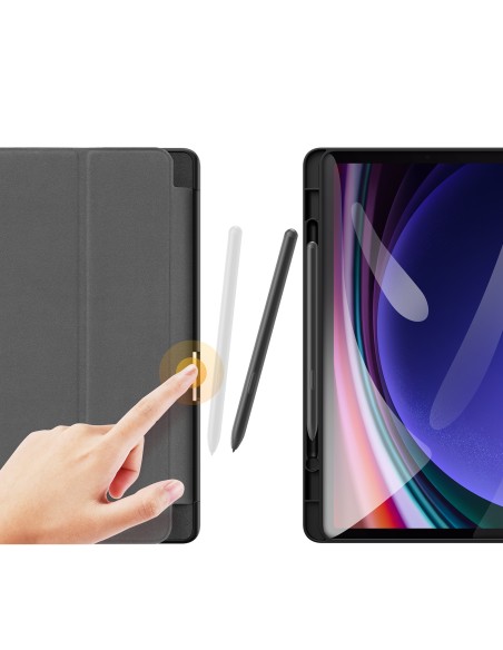 Dux Ducis Domo Samsung Galaxy Tab S9 FE dėklas su stovu - juodas Dux Ducis Domo Samsung Galaxy Tab S9 FE dėklas su stovu - juodas