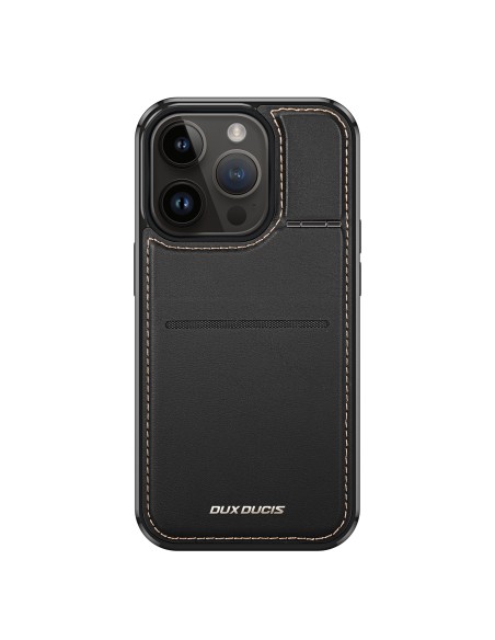 Dux Ducis Rafi Mag piniginės dėklas su 3 viename stovu iPhone 15 Pro Max su MagSafe ir RFID blokavimu – juodas