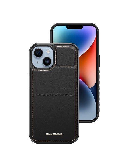 „Dux Ducis Rafi Mag“ piniginės dėklas su „iPhone 15 Plus“ stovu „trys viename“ su „MagSafe“ ir RFID blokavimu – juodas