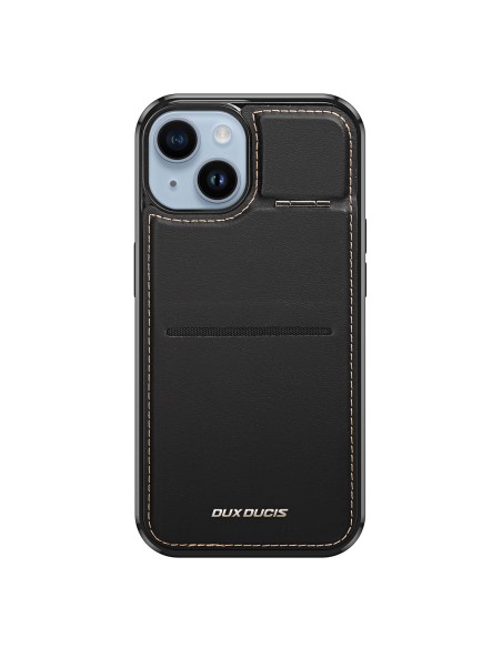 Dux Ducis Rafi Mag piniginės dėklas su 3 viename stovu, skirtu iPhone 15 su MagSafe ir RFID blokavimu - juodas Dux Ducis Rafi Mag piniginės dėklas su 3 viename stovu, skirtu iPhone 15 su MagSafe ir RFID blokavimu - juodas