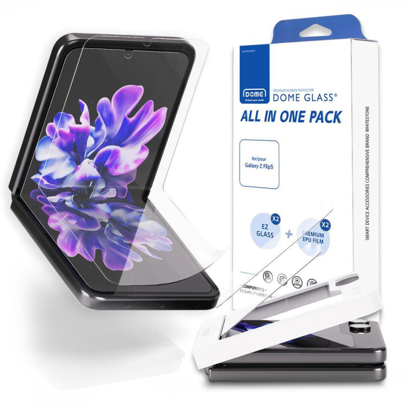 Whitestone All-In-One apsauginė plėvelė Samsung Galaxy Z Flip 5 - 2 vnt.