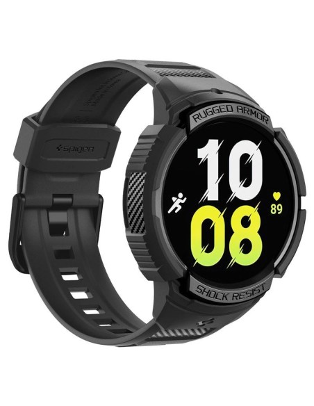 Spigen Rugged Armor Pro dėklas su dirželiu, skirtas Samsung Galaxy Watch 6 (40 mm) - juodas Spigen Rugged Armor Pro dėklas su dirželiu, skirtas Samsung Galaxy Watch 6 (40 mm) - juodas