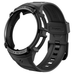 Spigen Rugged Armor Pro dėklas su dirželiu, skirtas Samsung Galaxy Watch 6 Classic (47 mm) - juodas