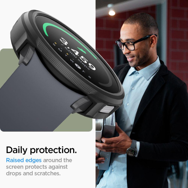 Spigen Liquid Air dėklas, skirtas Samsung Galaxy Watch 6 (44 mm) - matinė juoda