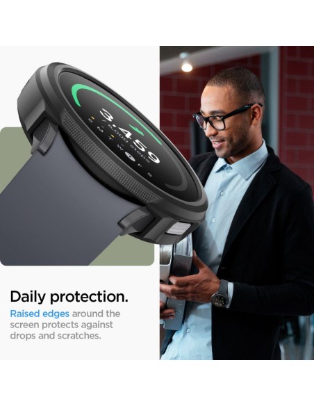 Spigen Liquid Air dėklas, skirtas Samsung Galaxy Watch 6 (44 mm) - matinė juoda