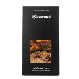 Medinis ir dervos dėklas iPhone 13 MagSafe Bewood Unique Orange - oranžinė ir juoda