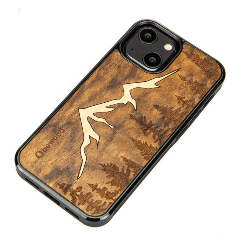 Medinis dėklas iPhone 13 Mini Bewood Imbuia Mountains