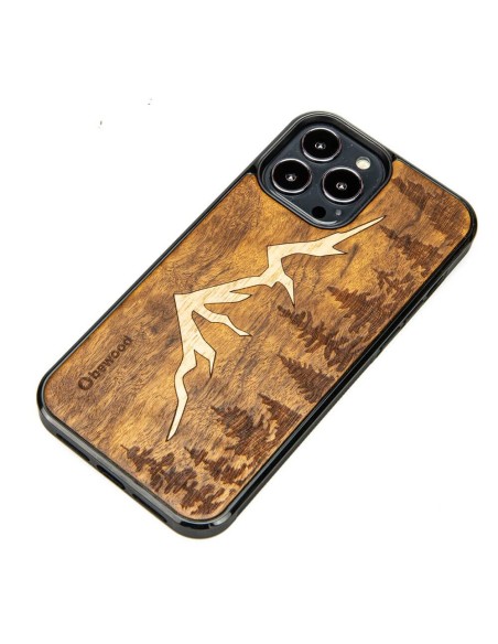 Medinis dėklas iPhone 13 Pro Max Bewood Imbuia Mountains Medinis dėklas iPhone 13 Pro Max Bewood Imbuia Mountains