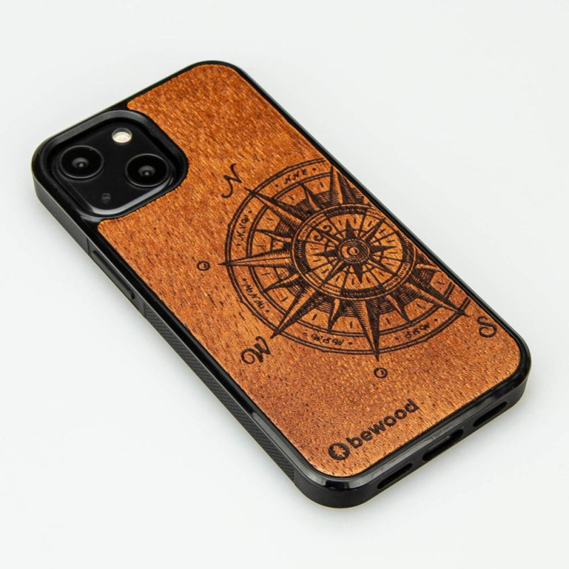 Medinis dėklas iPhone 13 Mini Bewood Traveller Merbau