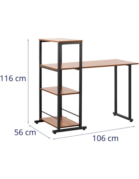 Pramoninis LOFT kompiuterio stalas su knygų spinta namų biurui 110 x 50 cm Pramoninis LOFT kompiuterio stalas su knygų spinta namų biurui 110 x 50 cm