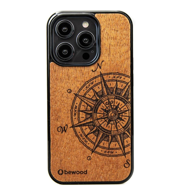 Medinis dėklas iPhone 14 Pro Bewood Traveller Merbau