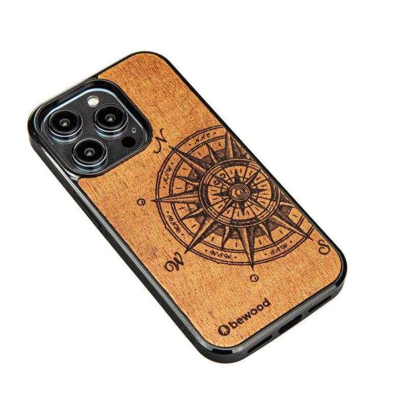 Medinis dėklas iPhone 14 Pro Bewood Traveller Merbau