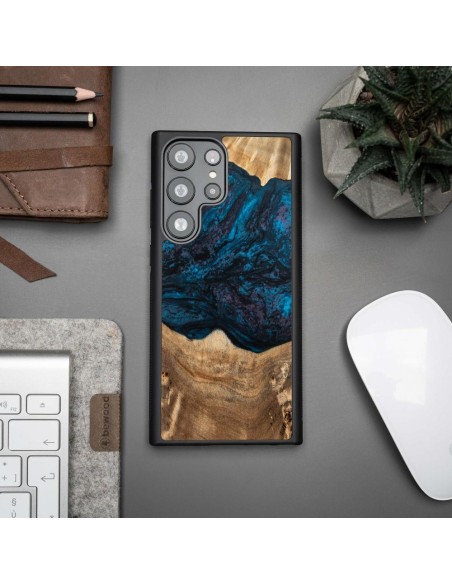 Medinis ir dervos dėklas, skirtas Samsung Galaxy S23 Ultra Bewood Unique Neptun - tamsiai mėlyna ir juoda Medinis ir dervos dėklas, skirtas Samsung Galaxy S23 Ultra Bewood Unique Neptun - tamsiai mėlyna ir juoda