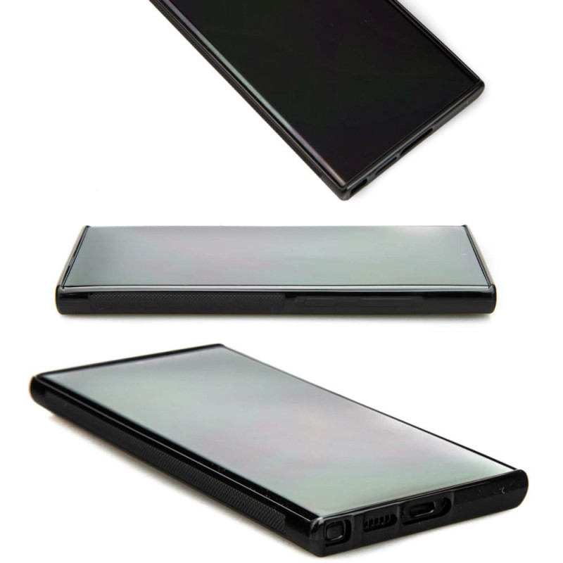 Medinis ir dervos dėklas, skirtas Samsung Galaxy S23 Ultra Bewood Unique Neptun - tamsiai mėlyna ir juoda