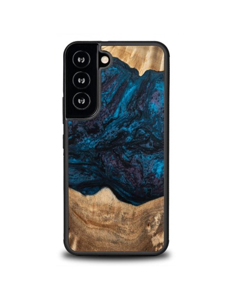 Medinis ir dervos dėklas, skirtas Samsung Galaxy S22 Bewood Unique Neptun - tamsiai mėlyna ir juoda Medinis ir dervos dėklas, skirtas Samsung Galaxy S22 Bewood Unique Neptun - tamsiai mėlyna ir juoda