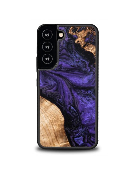 Medinis ir dervos dėklas Samsung Galaxy S22 Bewood Unique Violet - violetinė ir juoda Medinis ir dervos dėklas Samsung Galaxy S22 Bewood Unique Violet - violetinė ir juoda